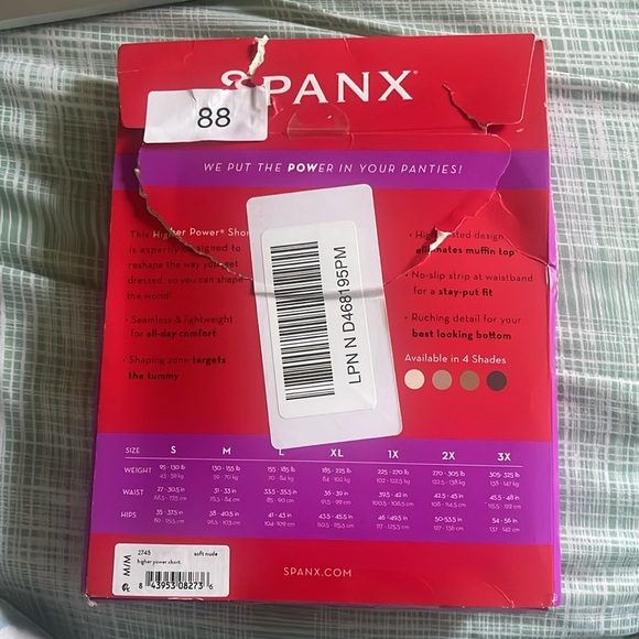 Open box SPANX Women's High-Waisted Shaper HigherPower Tummy Control Shorts - Picture 2 of 4